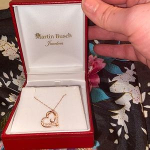 Rose gold diamond necklace